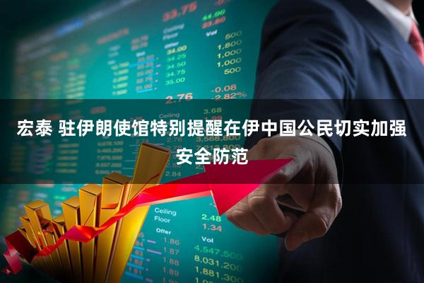 宏泰 驻伊朗使馆特别提醒在伊中国公民切实加强安全防范